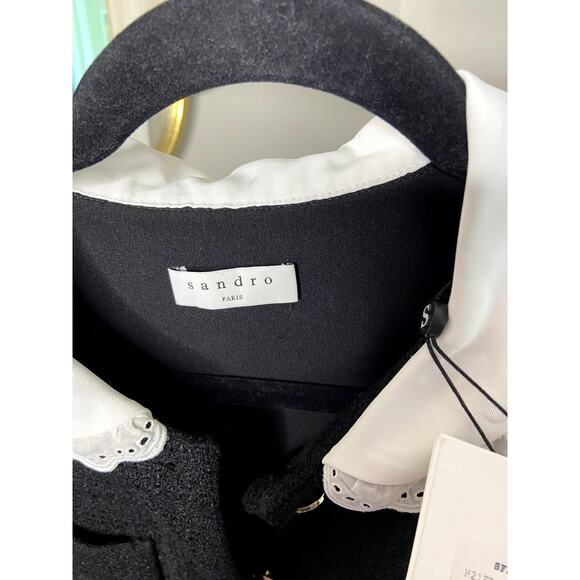 Sandro Faustine Tweed A-Line Mini Dress size US 4 - Picture 3 of 7